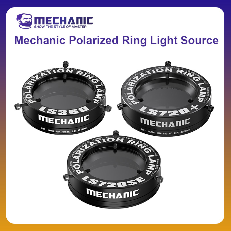 Electronics Repair Microscope - MECHANIC OFFICIAL LS720+ Polarized Ring Light