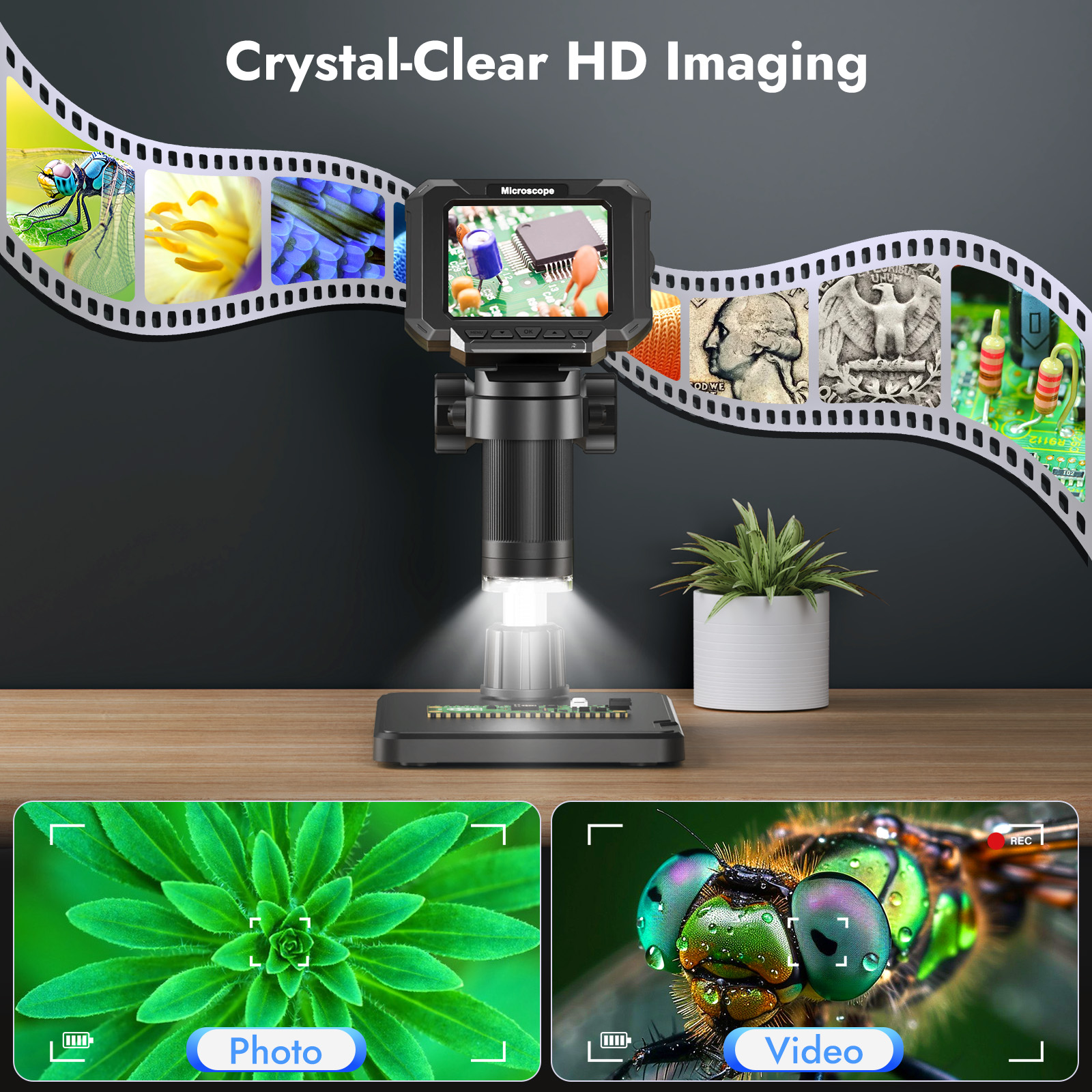 Digital Microscope 2.8 inch 10 - огляд і ціна Electronics Repair Microscope