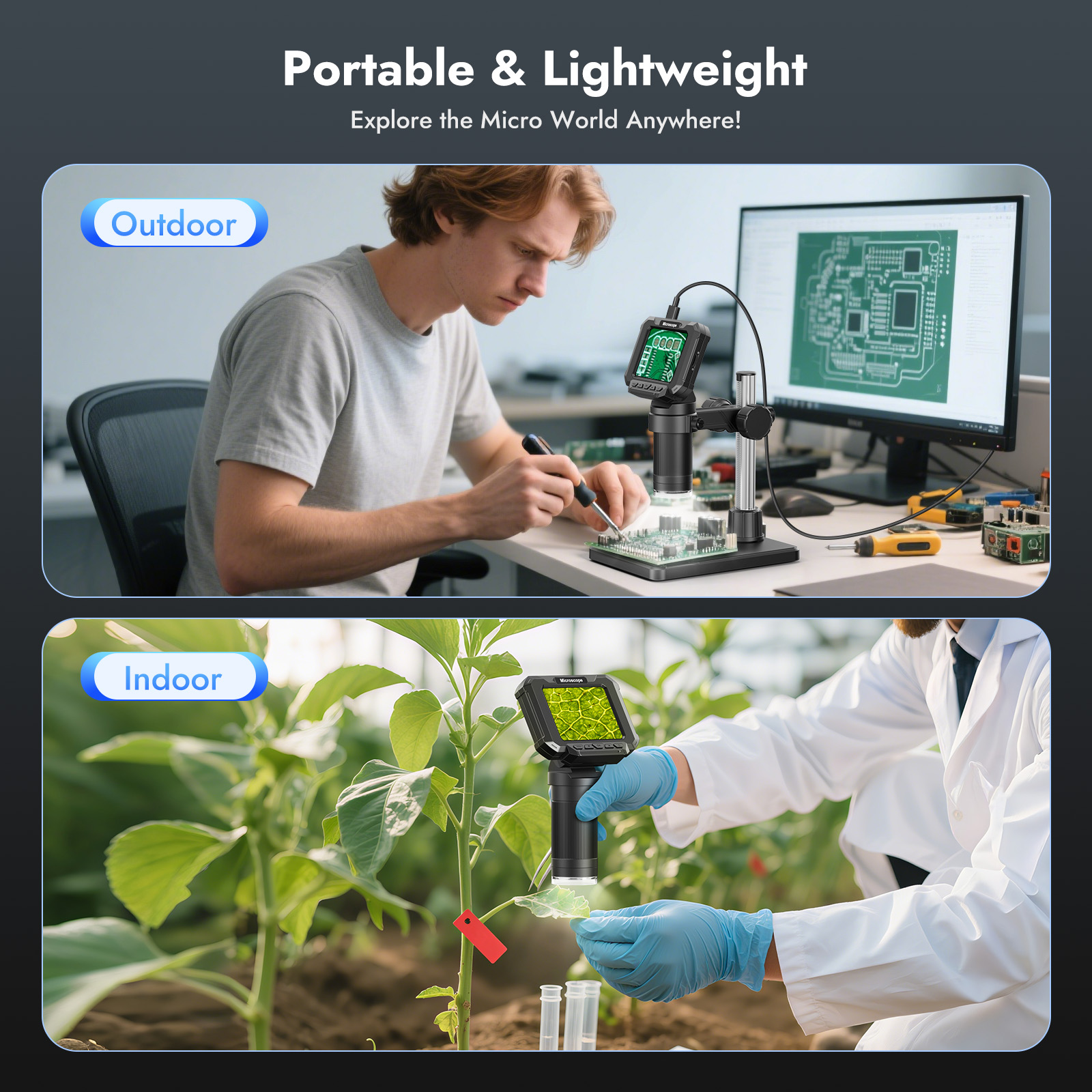 Digital Microscope 2.8 inch 10 - огляд і ціна Electronics Repair Microscope