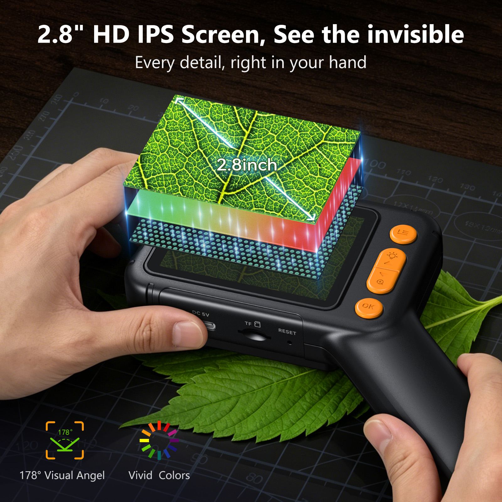 2.8inch Digital Microscope 100 - огляд і ціна Electronics Repair Microscope